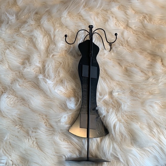 Mirrored Black Dress with Peacock Design Jewelry Holder - Picture 2 of 7